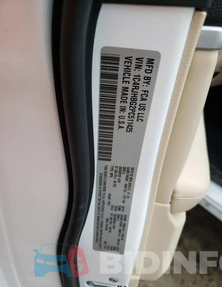 1C4RJHBG2PC511425 Photo# 14
