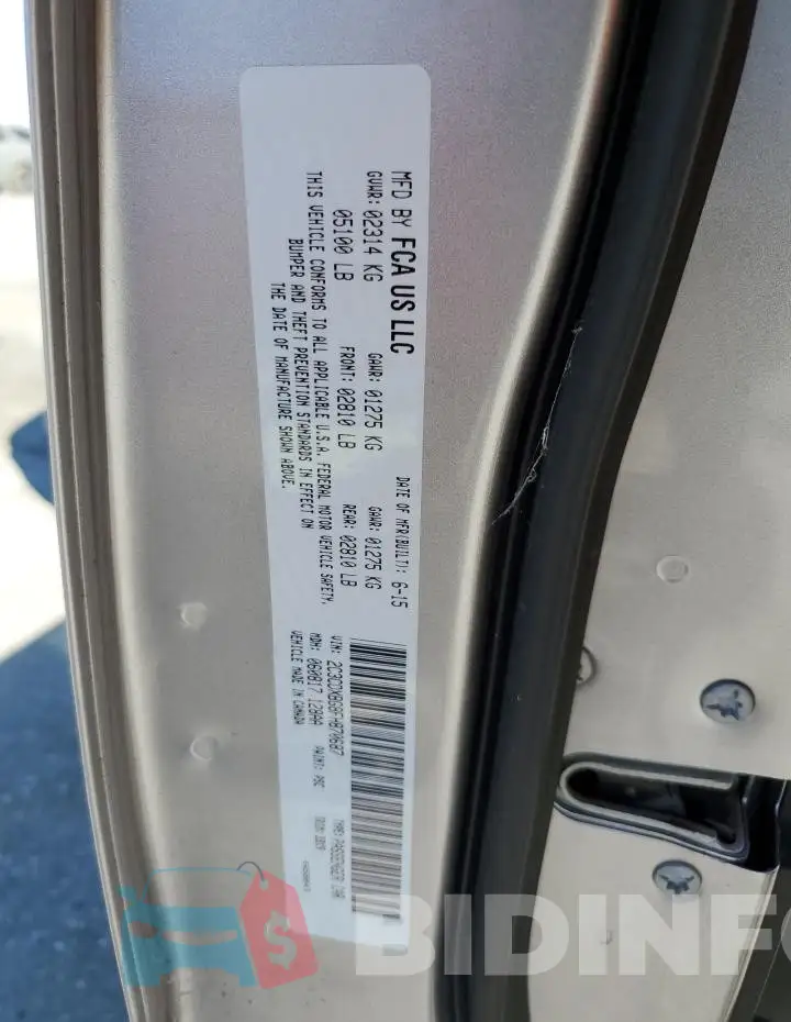 2C3CDXBG8FH870687 Photo# 12