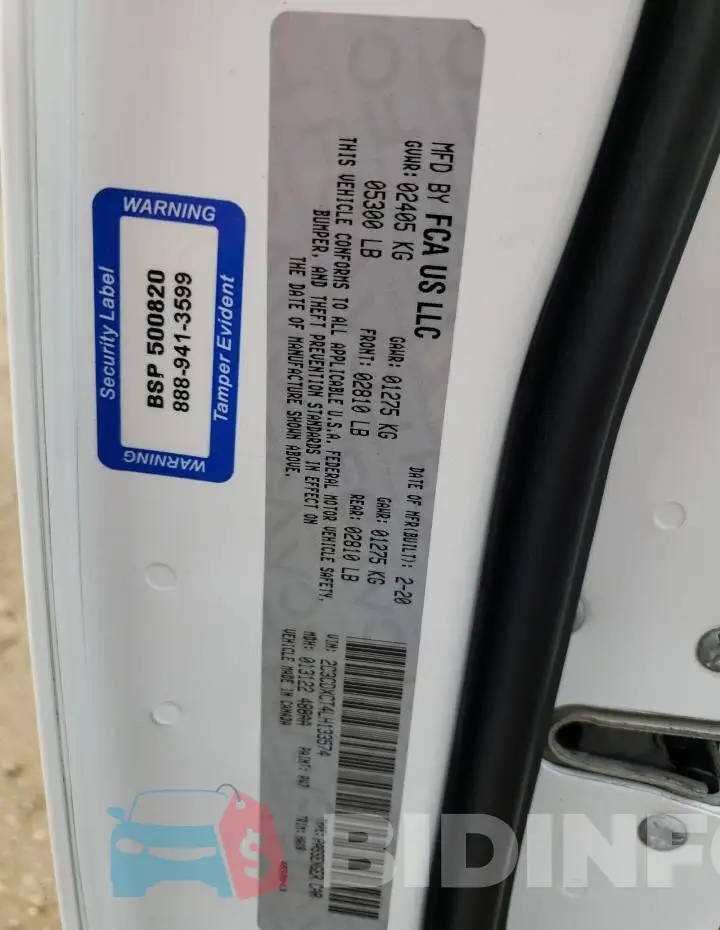 2C3CDXCT4LH133574 Photo# 12