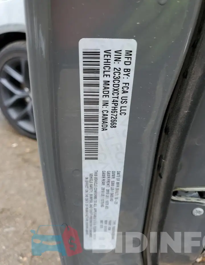 2C3CDXCT4PH672668 Photo# 12