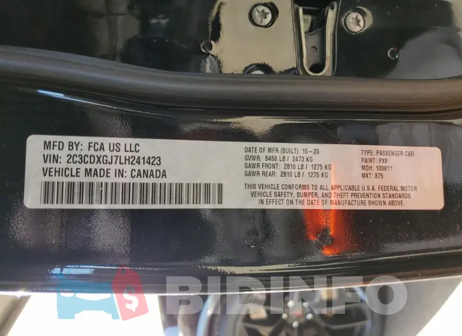 2C3CDXGJ7LH241423 Photo# 12