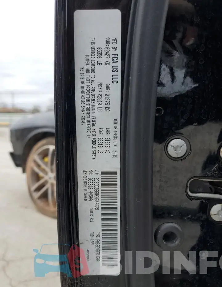 2C3CDZGG8KH642929 Photo# 12