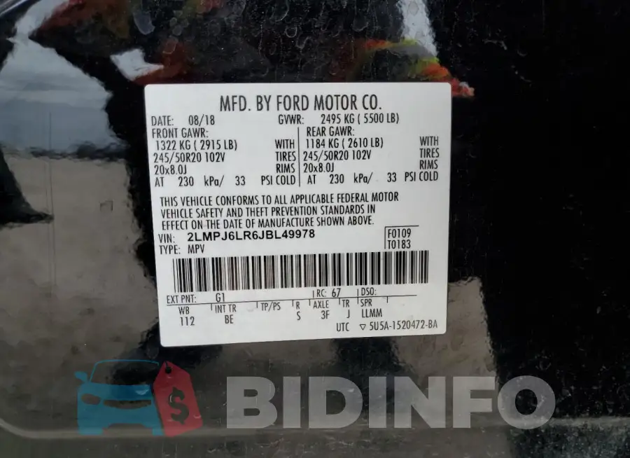 2LMPJ6LR6JBL49978 Photo# 12