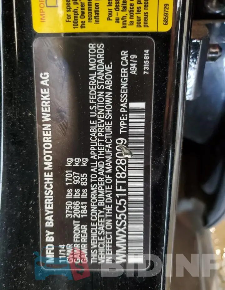 WMWXS5C51FT828009 Photo# 13