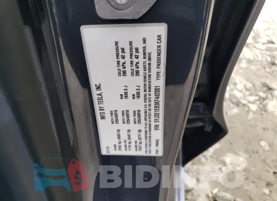 5YJ3E1EB3KF442001 Photo# 12