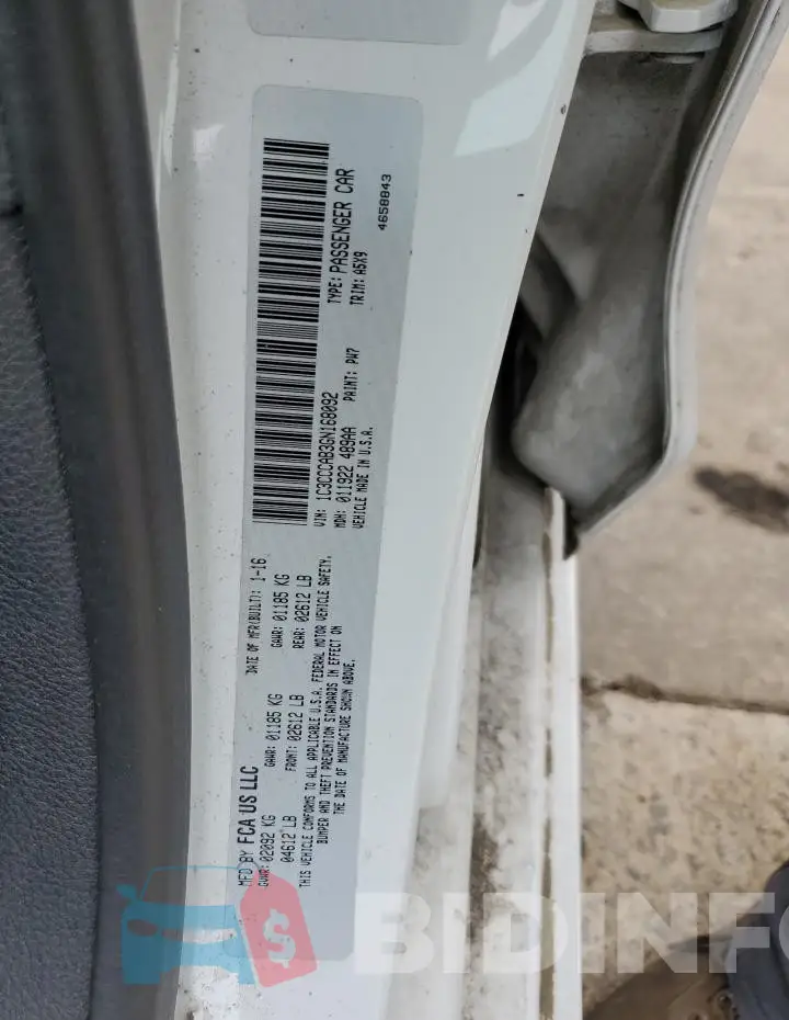 1C3CCCAB3GN168092 Photo# 12