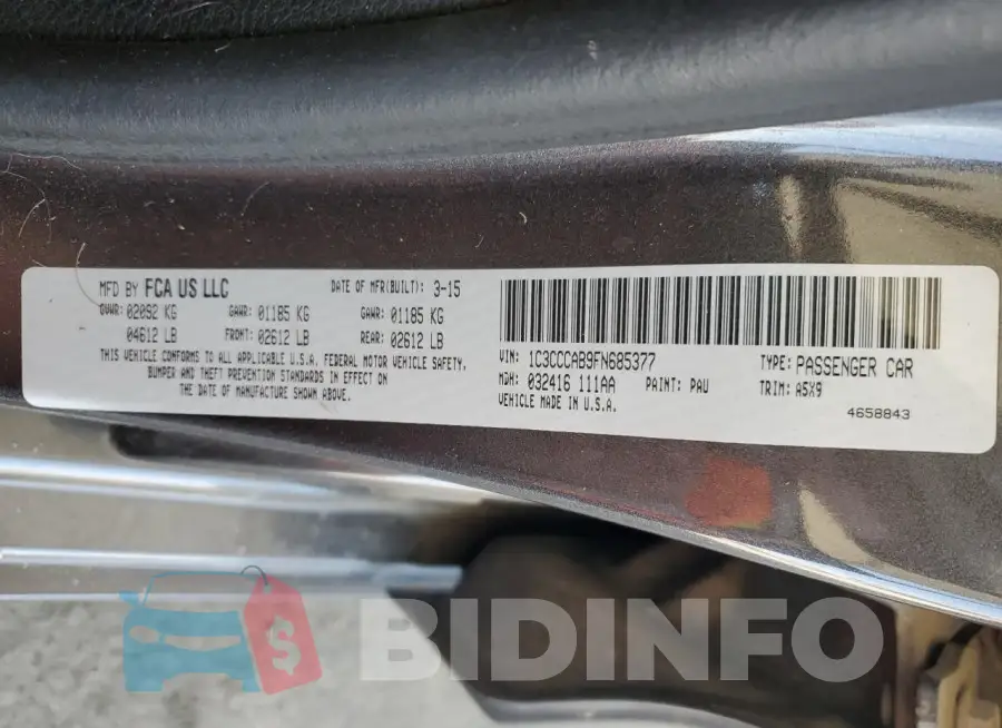 1C3CCCAB9FN685377 Photo# 13