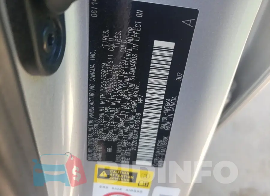 2T2ZK1BA0FC160158 Photo# 12