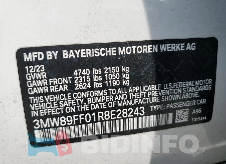 3MW89FF01R8E28243 Photo# 12