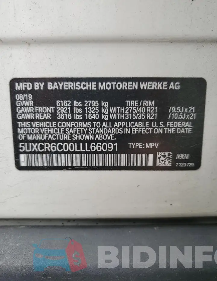 5UXCR6C00LLL66091 Photo# 14