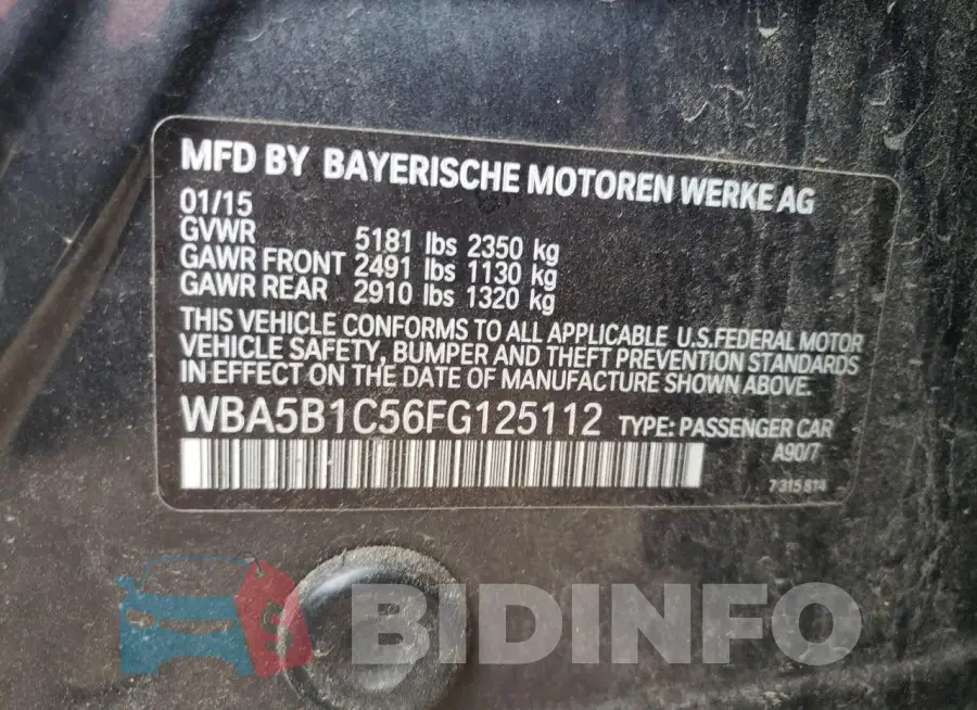 WBA5B1C56FG125112 Photo# 12
