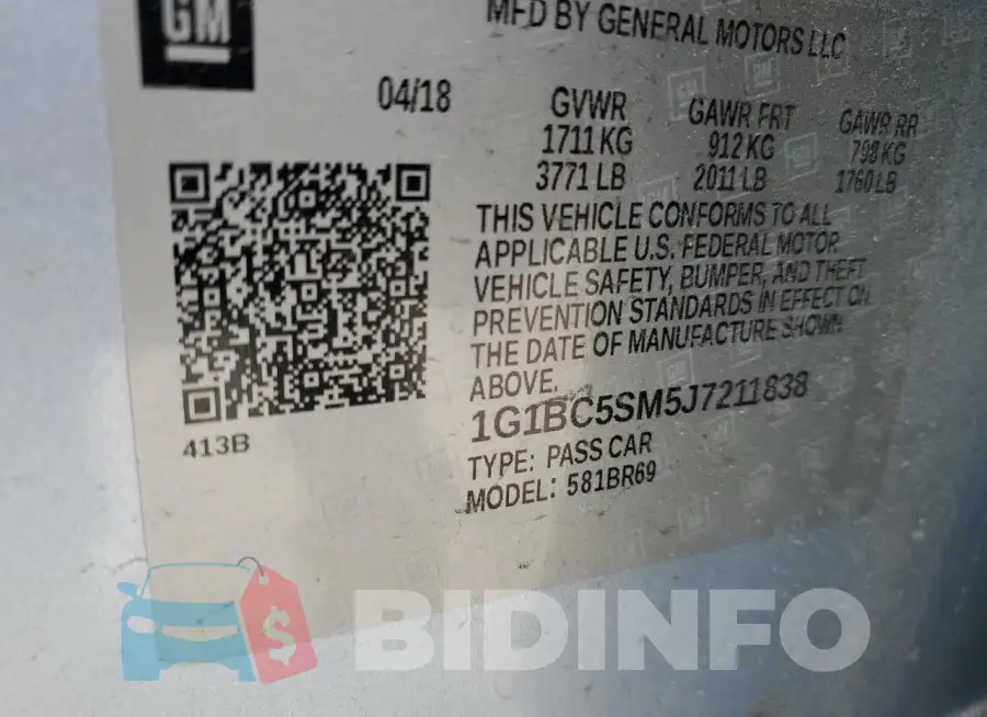 1G1BC5SM5J7211838 Photo# 12