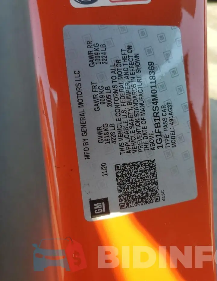 1G1FB1RS4M0118369 Photo# 13
