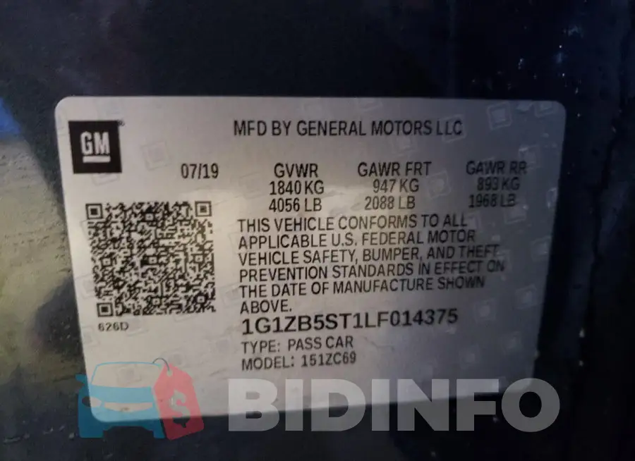 1G1ZB5ST1LF014375 Photo# 13