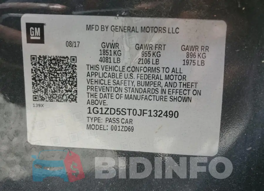 1G1ZD5ST0JF132490 Photo# 12