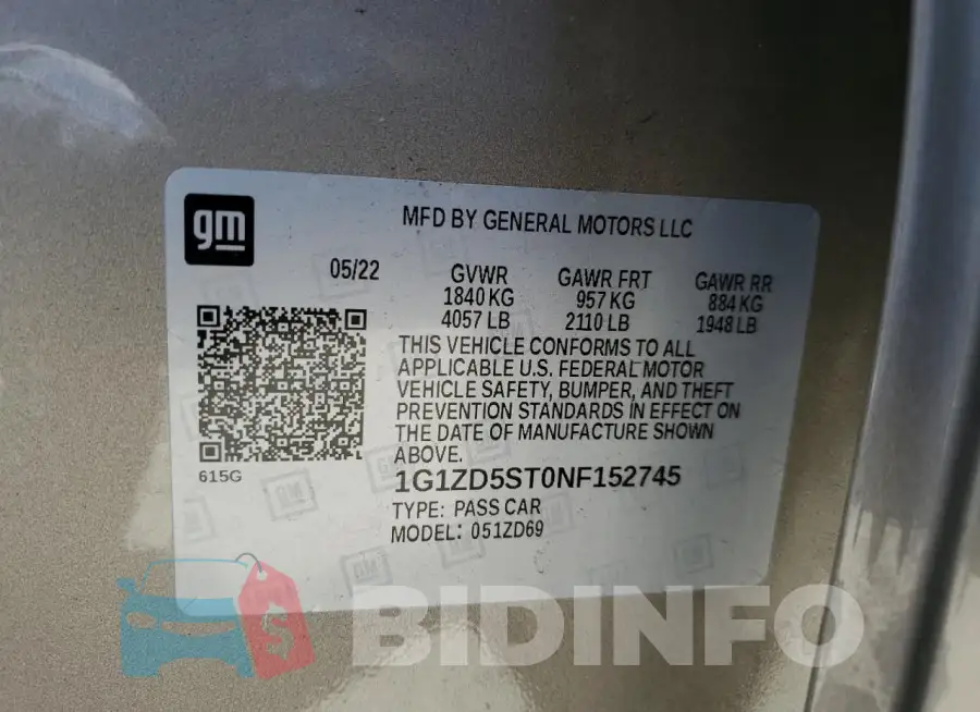 1G1ZD5ST0NF152745 Photo# 12