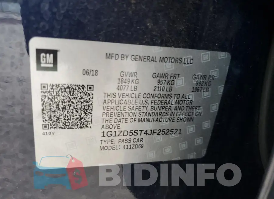 1G1ZD5ST4JF252521 Photo# 13