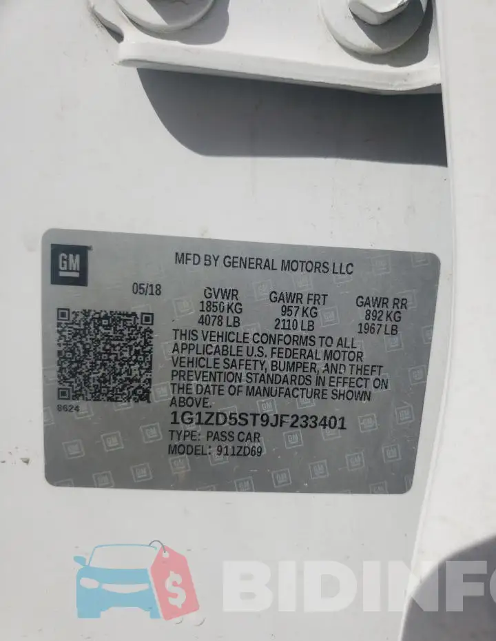 1G1ZD5ST9JF233401 Photo# 12