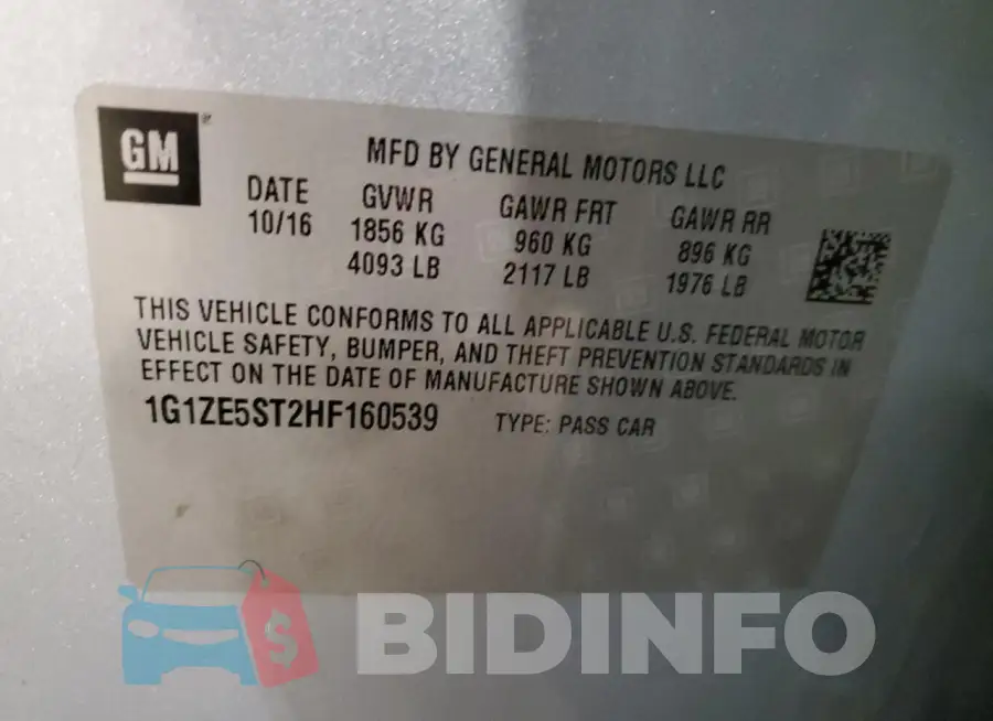 1G1ZE5ST2HF160539 Photo# 12