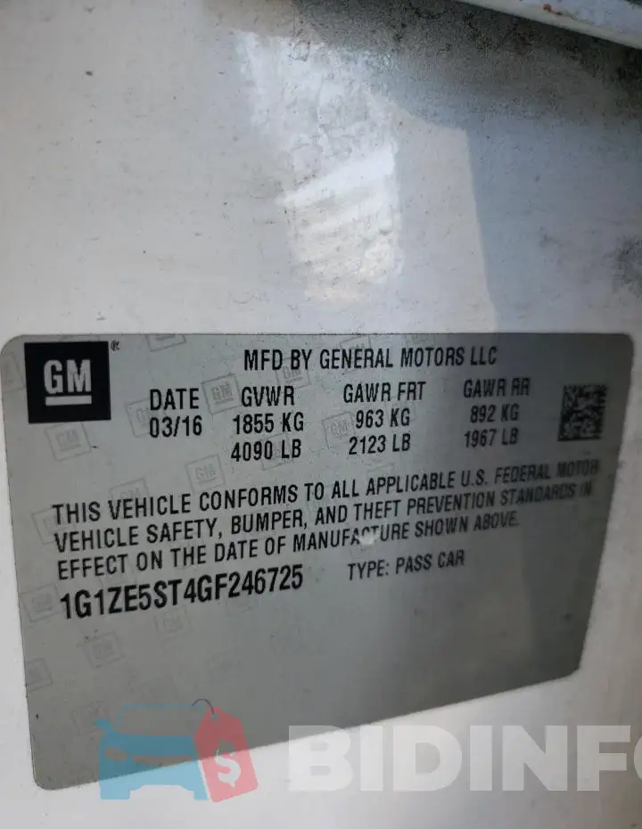 1G1ZE5ST4GF246725 Photo# 13