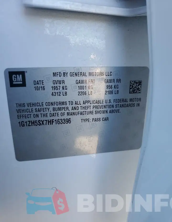 1G1ZH5SX7HF163396 Photo# 12