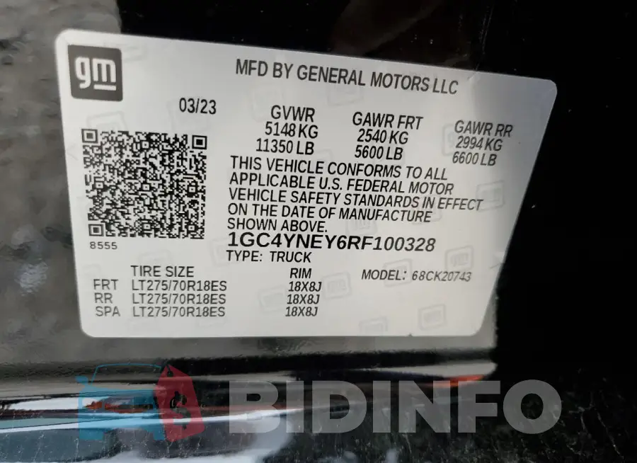 1GC4YNEY6RF100328 Photo# 12