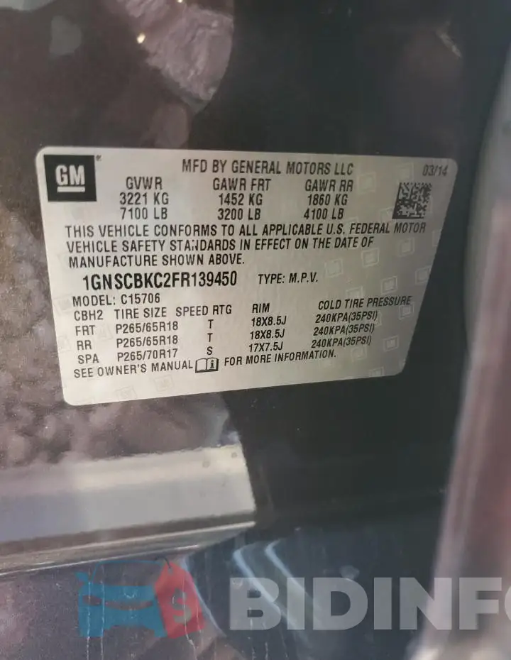 1GNSCBKC2FR139450 Photo# 12