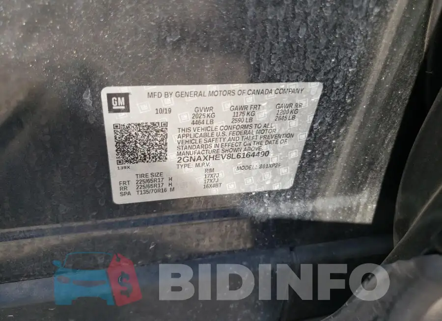 2GNAXHEV8L6164490 Photo# 13