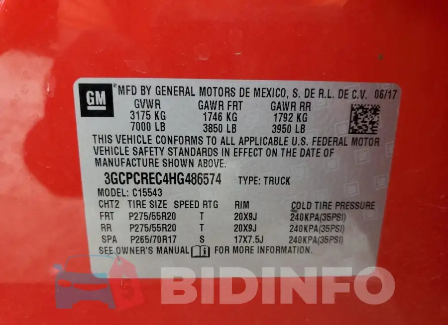 3GCPCREC4HG486574 Photo# 12
