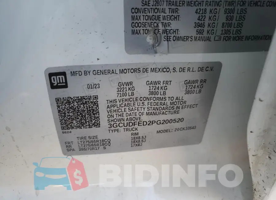 3GCUDFED2PG200520 Photo# 12