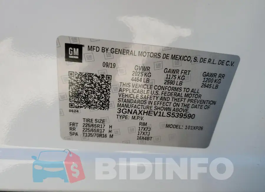 3GNAXHEV1LS539590 Photo# 12