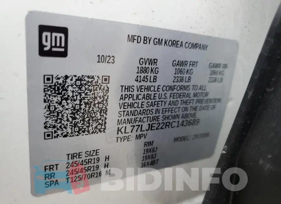 KL77LJE22RC143689 Photo# 12