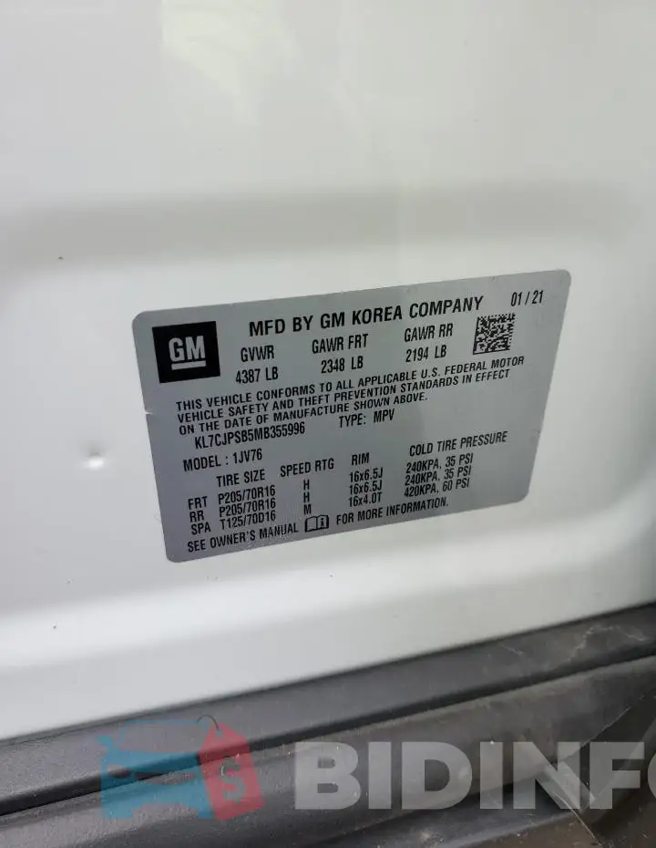 KL7CJPSB5MB355996 Photo# 12