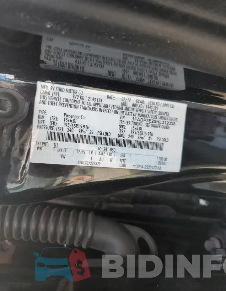 1FADP3E25HL312338 Photo# 13