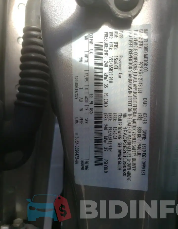 1FADP3E26JL290680 Photo# 12