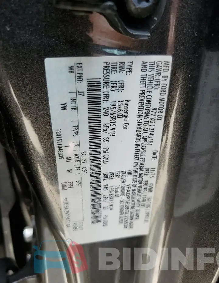 1FADP3E28GL228528 Photo# 12