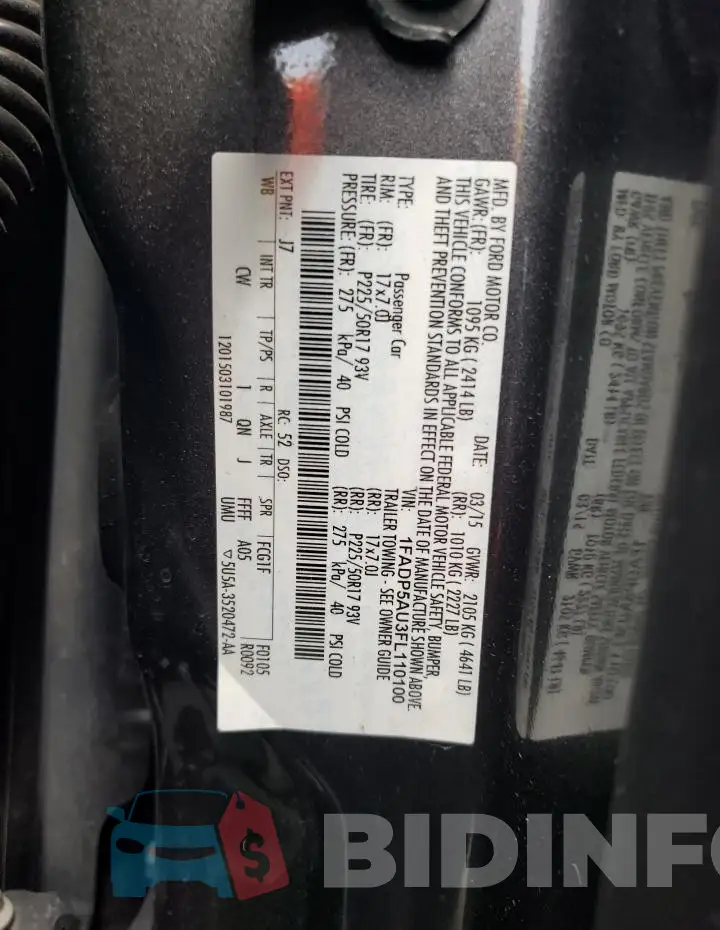1FADP5AU3FL110100 Photo# 12