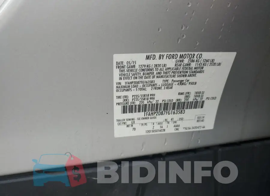 1FAHP2D87FG163583 Photo# 12