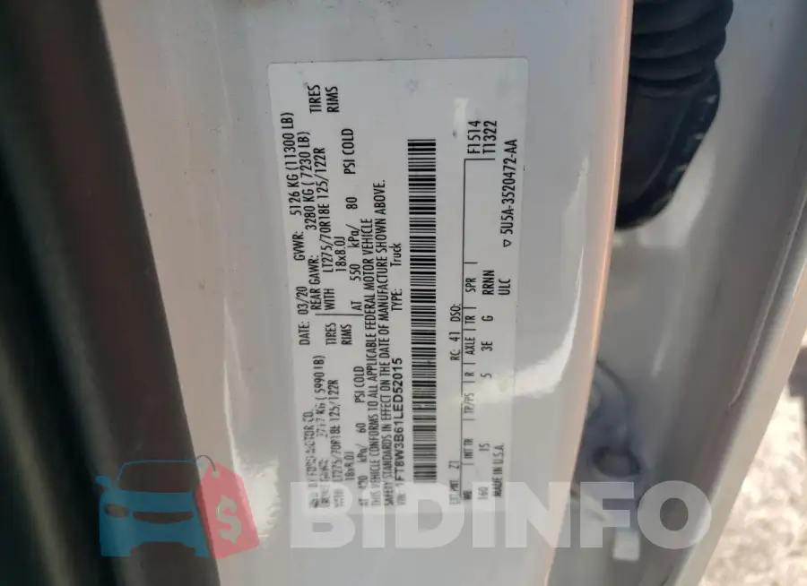 1FT8W3B61LED52015 Photo# 13