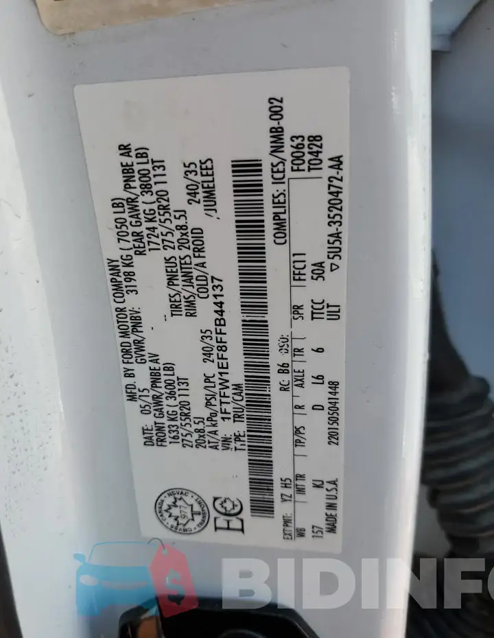 1FTFW1EF8FFB44137 Photo# 12