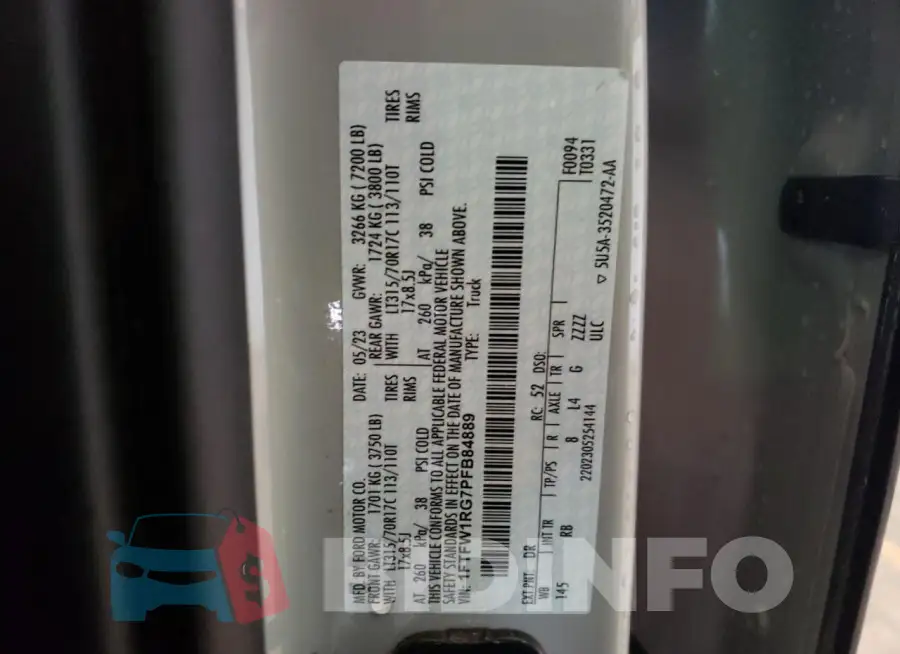 1FTFW1RG7PFB84889 Photo# 13
