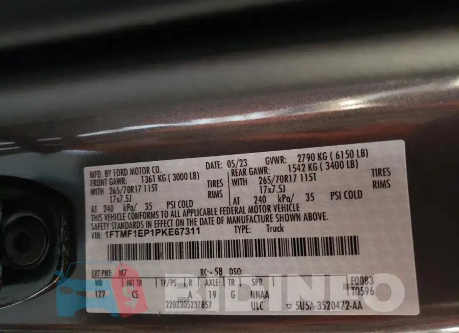 1FTMF1EP1PKE67311 Photo# 12