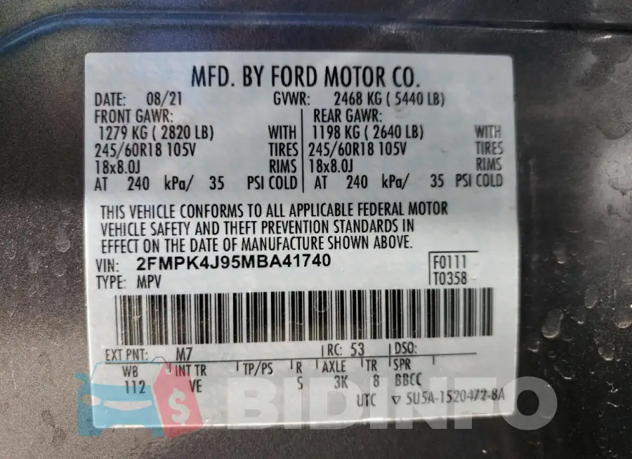 2FMPK4J95MBA41740 Photo# 13