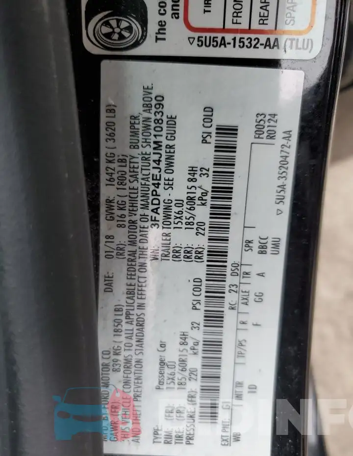 3FADP4EJ4JM108390 Photo# 12