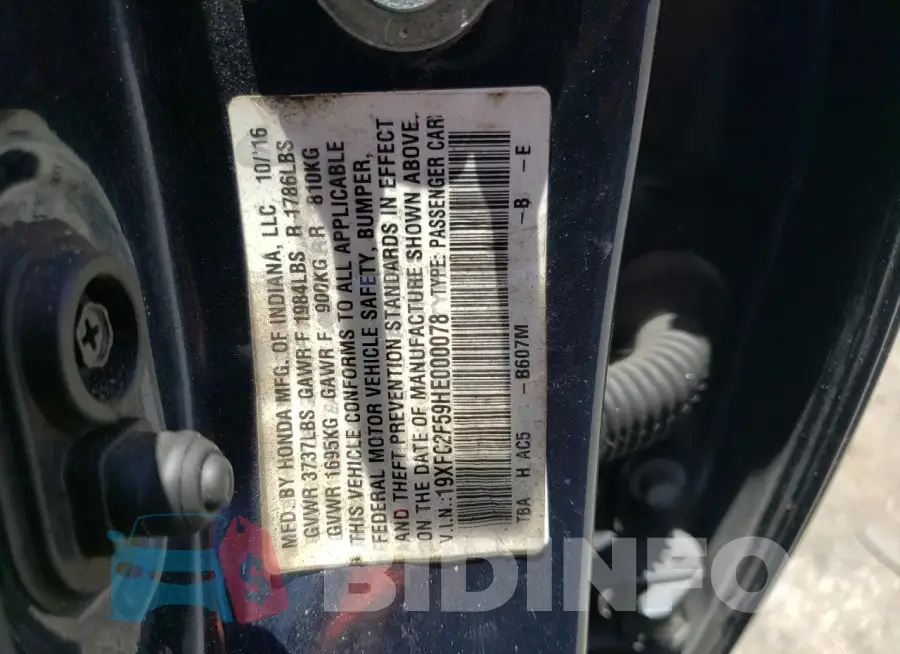 19XFC2F59HE000078 Photo# 12