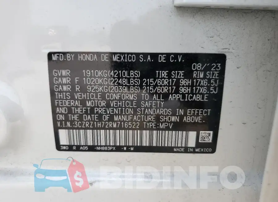 3CZRZ1H72RM716522 Photo# 13