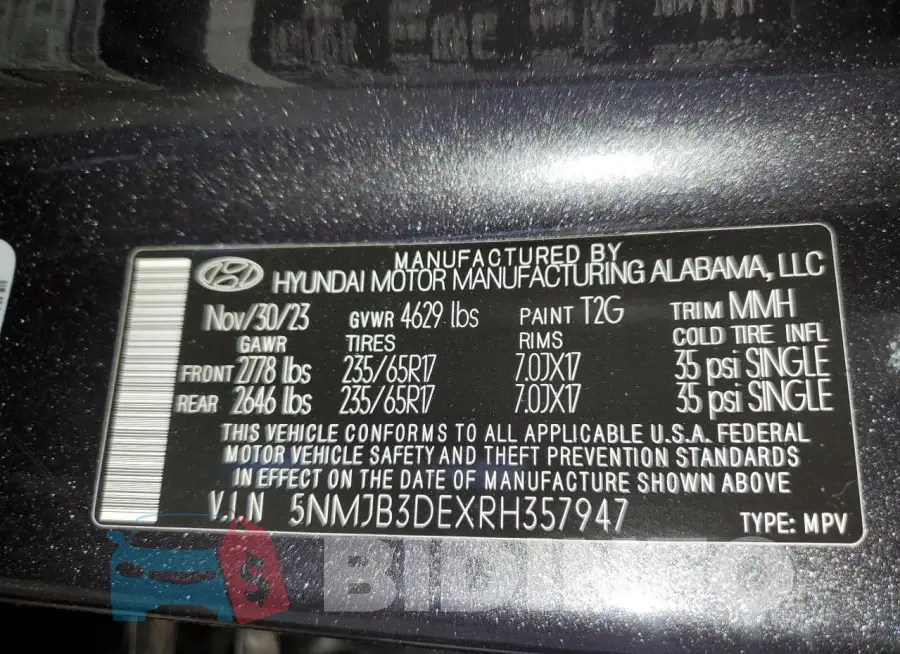 5NMJB3DEXRH357947 Photo# 13