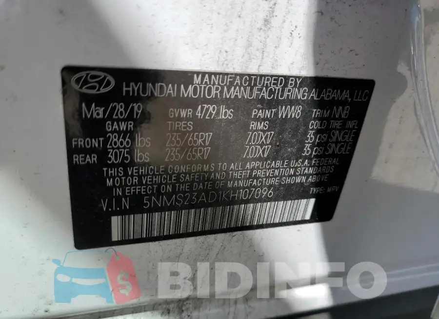 5NMS23AD1KH107096 Photo# 13