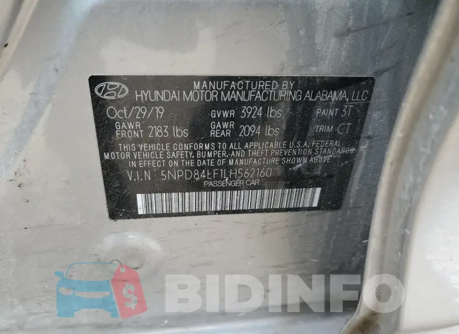 5NPD84LF1LH562160 Photo# 12
