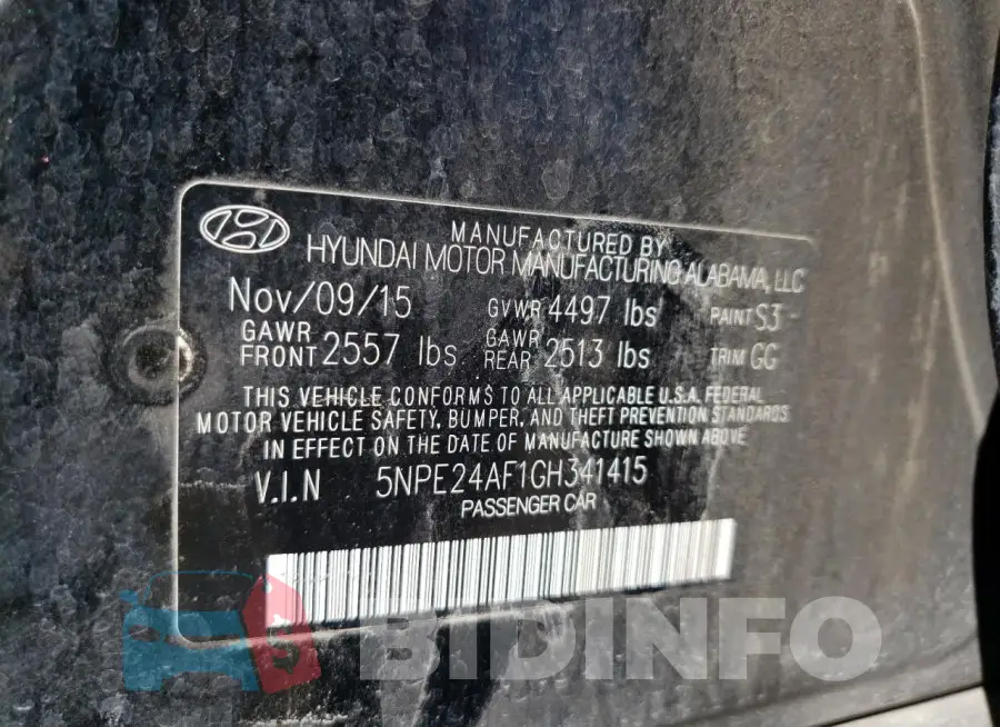 5NPE24AF1GH341415 Photo# 12